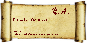 Matula Azurea névjegykártya